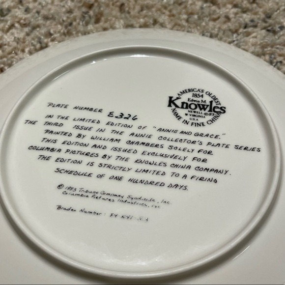 SET OF 4 EDWIJ M. KNOWLES ANNIE COLLECTOR PLATES - Picture 8 of 13